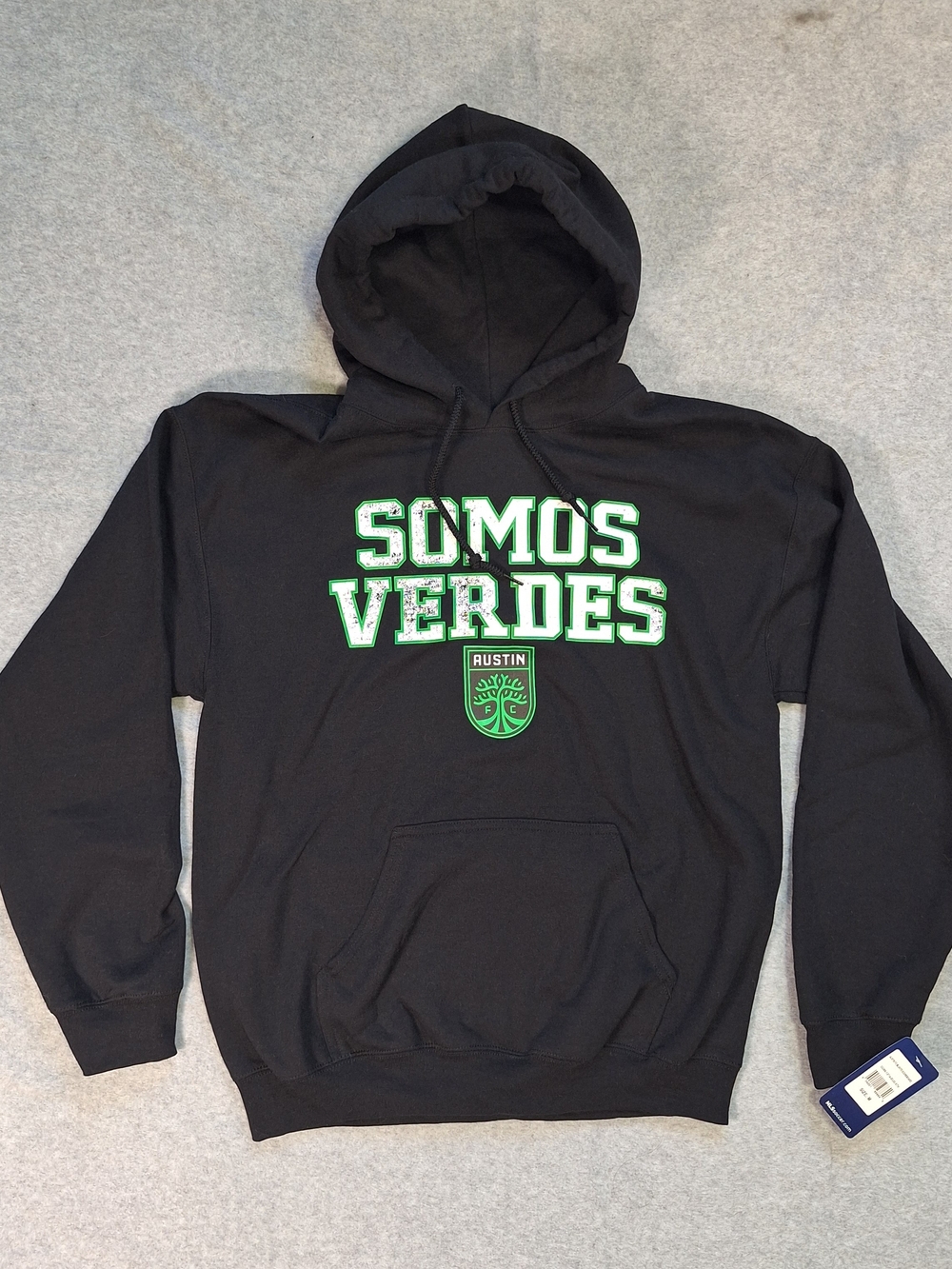 New Austin FC MLS Soccer Hoodie Somos Verdes Black Size M NWT